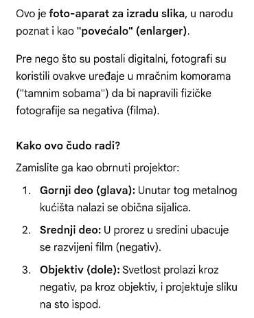 Car Electronics: Fotoskopsko povećalo (enlarger) za izradu fotografija iz filmskih — 2