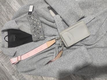 zenski kompleti novi pazar: Sivi ženski kaput AMISU, elegantnog kroja do iznad kolena. - — 4