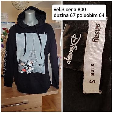 Sinsay x Disney ženska dukserica s kapuljačom, veličina S. - Crna — 2