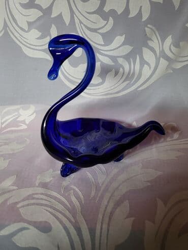 murano lusteri: Murano figura,pepeljara labud duvano staklo 70te. Figura,pepeljara — 8