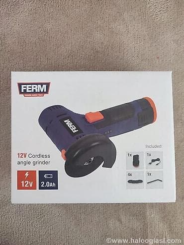 Pribor i dodaci za alate: FERM bežična ugaona brusilica 12V, 2.0Ah - Kompaktna i lagana 12V — 1