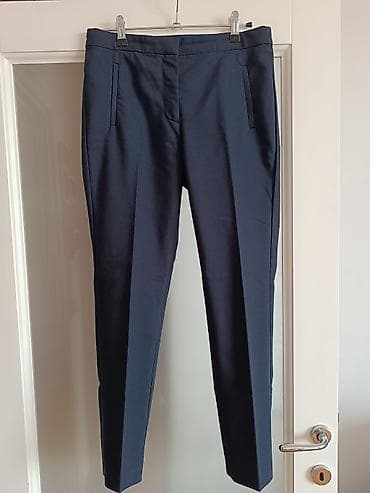 ZARA BASIC Collectio pantalone, tamnoplave - Model: slim/straight fit