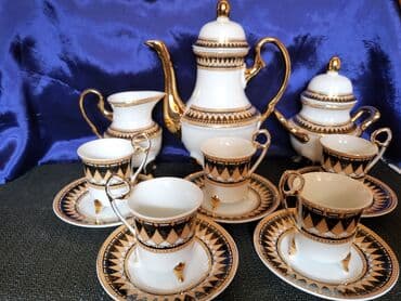 metalac solje za kafu cene: Servis vintaz za kafu porcelanski. Servis za kafu,perfektan pozlata — 2