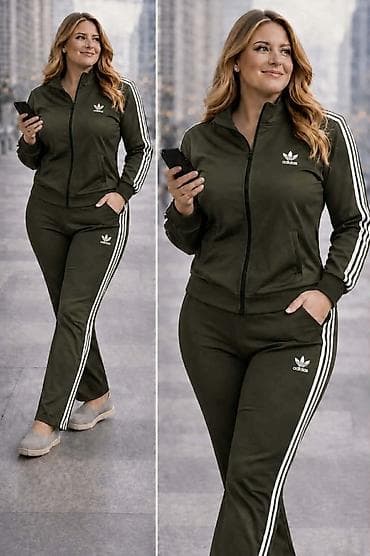 gomila zenskih stvari preko: Ženska Adidas trenerka – komplet jakna + donji deo - Klasičan — 7