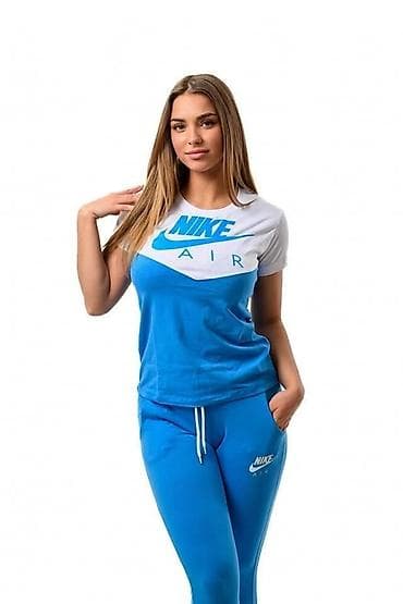 nike sorc za kupanje: Komplet majica i donji deo trenerka sa dzepovima (Nike Air stil) — 2