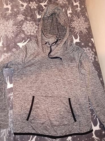 pantalone za plažu: Muška/dž uniseks dukserica sa kapuljačom – melanž siva - Materijal — 1