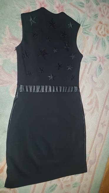 jaknice sa krznom: Philipp Plein S (EU 36), color - Black, Cocktail, Short sleeves — 7