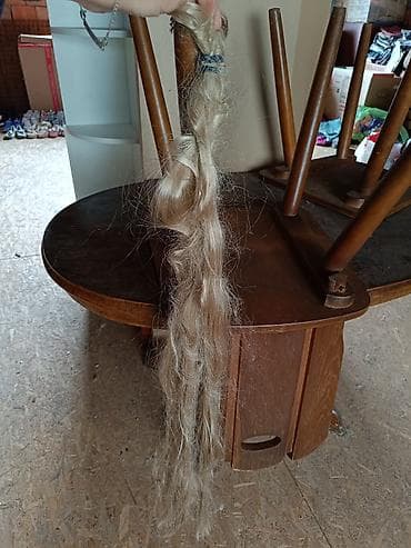 Perike i klipse: Prodajem rep,prelepe boje,plavo - sivi,dugačak 100 cm(imate slike — 9