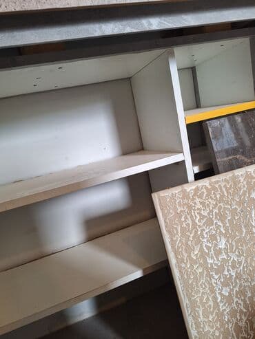 kuhinjski elementi jeftine kuhinje forma ideale: Betonski šank/kuhinjsko ostrvo sa policama - Materijal: masivna — 4