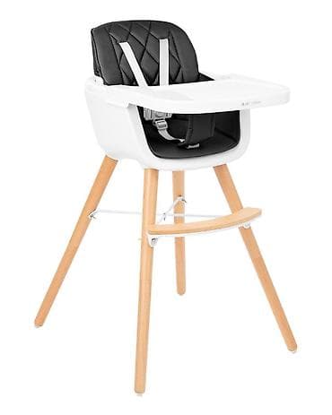 decije stolice plasticne: KIKKA BOO Hranilica WOODY 2in1 black (Šifra: KKB1) Moderna 2u1 drvena — 2