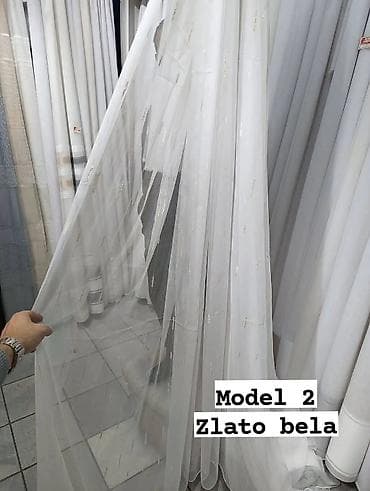 beli ormar: Zavese – dekorativni veo od lagane, providne tkanine - Model 3: fino — 9