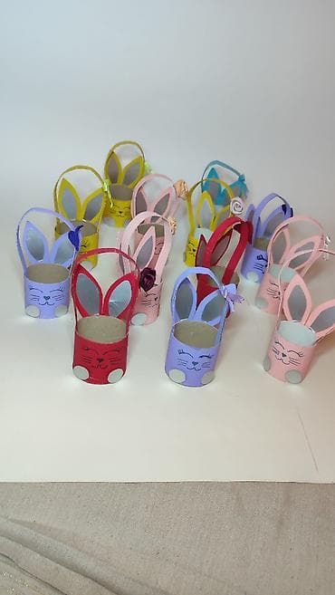 Ironing Boards: Uskršnje mini korpice “zečići” – ručno rađene - Dekorativne korpice u — 2