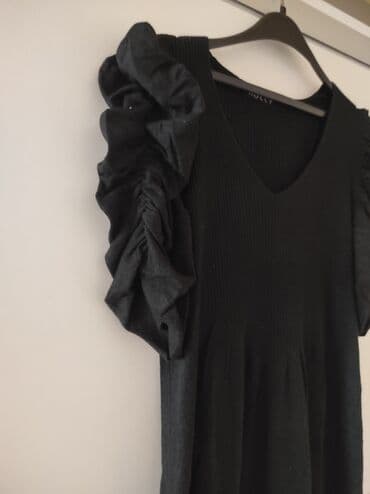 haljine secene ispod grudi: A-Dress M (EU 38), bоја - Crna, Kratkih rukava — 3
