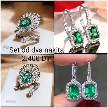 sipka za stvari: Elegantni posrebreni set od dva nakita sa žigom S925 od hirurskog — 1