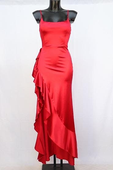 haljina 104: ❤️Prelepa Svečana duga haljina sa volanima i visokim prorezom Od S do — 4