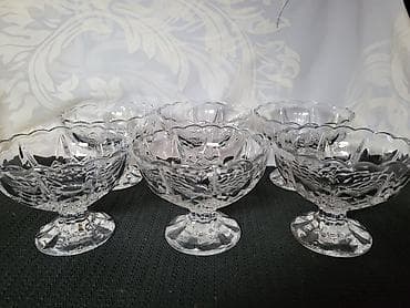poklon za kuma: Case za sladoled,poslastice kristal Zajecar iz 70ih.god. Case — 7