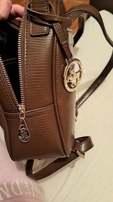 narukvice na moru: Ruksak Beverly Hills Polo Club – braon, kompaktan i elegantan. - — 2