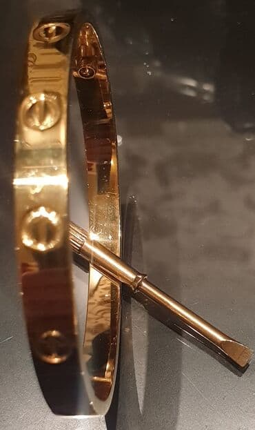 ara mokasine ženske: Čvrsta narukvica, Cartier, Materijal: Srebro — 10
