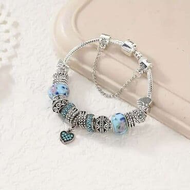 srebrne mindjuse sa swarovski kristalima: Charm bracelet — 3