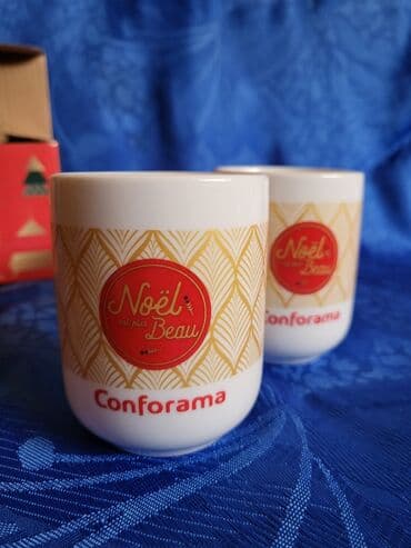 metalac šolje za kafu: Soljice nove bozicne. porcelanaske za kafu,francuske za dvoje,takodje — 3