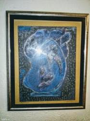 Slikar Dušanka Trkulja. Naslikana skulptura crnogorskog vajara Mija