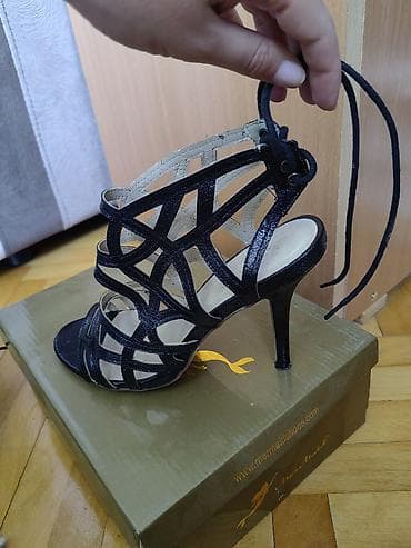 nude sandale: Elegantne ženske sandale na štiklu – crne - Model: Mermaid Shoes — 3