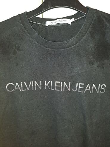 make up: Short sleeves T-shirt, XL (EU 54), Calvin Klein, color - Black — 1