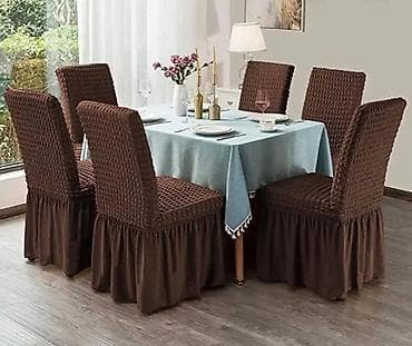 pec za pite: Elastične presvlake za stolice sa faltnom – više boja - Dekorativne — 2