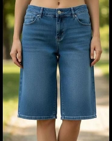 Ženske teksas bermude – klasičan kroj - Materijal: džins sa blagim na lalafo.rs Ženske teksas bermude – klasičan kroj - Materijal: džins sa blagim