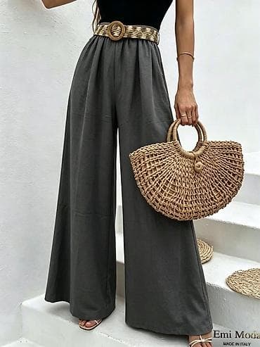 din 2950: Ženske široke pantalone sa visokim strukom
I kais
1800 din 
S M L — 8