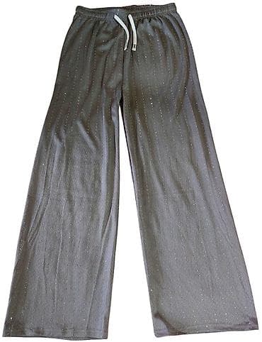 ogrlica sa biserima: Pantalone sa cirkonima bez dzepova,sira nogavica. Vel.M/L,XL/2XL 🥰Cena — 2
