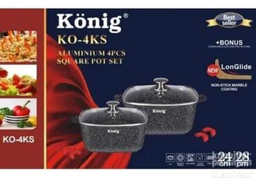 a klasa kopacke: Set granitnih šerpi 24 i 28cm 7100 din Pogodne za sve podloge i — 1