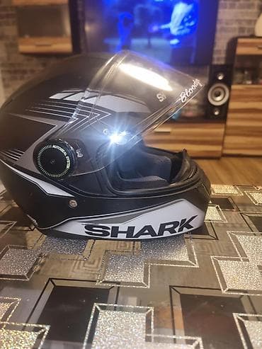 bonatti pidzame cene: SHARK integralna kaciga – mat crna sa sivim/bele grafike - — 5