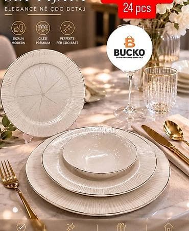 case u maxiju: Porcelanski set tanjira – 24 dela Elegantni servis za ručavanje sa — 1