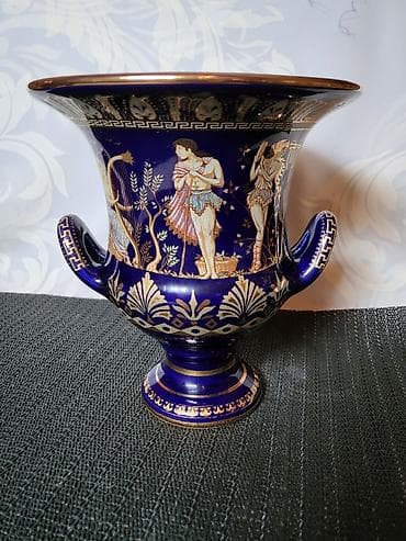 Other Home Decor: Cup,vaza 1960g+ nov grcki,porcelanski,rucno oslikan 24 kar.zlatom — 1