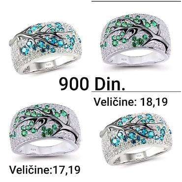 m sat daljinski: Posrebrene prstenje od hirurskog čelika sa žigom S925 u dve boje, sa — 3