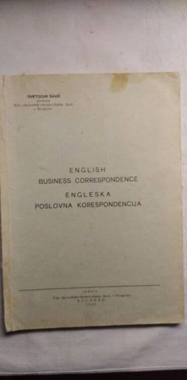 knjiga za mame: Knjiga:Engleska poslovna korespodencija A4 format, 125 str. 1966.god — 1
