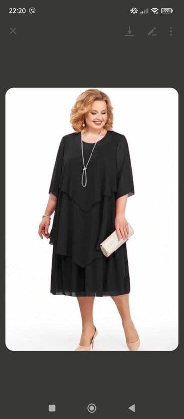 haljine 2xl: Amari XL, 2XL, 3XL, bоја - Tamnoplava, Koktel, klub, Kratkih rukava — 5