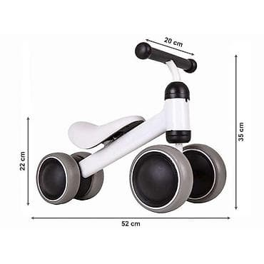 bicikla kolica za decu: ECOTOYS guralica – bela (JM-118 WHITE-250) Lagana i izdržljiva — 3