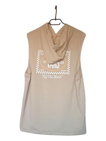 prolecni mantili: Bezrukavni duks sa kapuljačom Vans – bež/peščana nijansa - Model: bez — 3