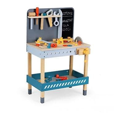 srebrne alke sa cirkonima: DRVENA RADIONICA SA ALATOM – 47 elemenata Brend: ECO TOYS Šifra — 2