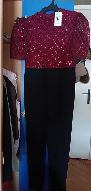 Haljine: SHEIN Modely elegantni kombinezon - Gornji deo: bordo/crveni til sa — 9