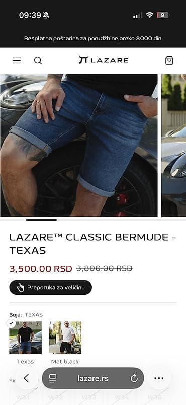 kappa m: Nove muske bermude W33 classic texas brenda Lazare, nekoriscene Licno — 7