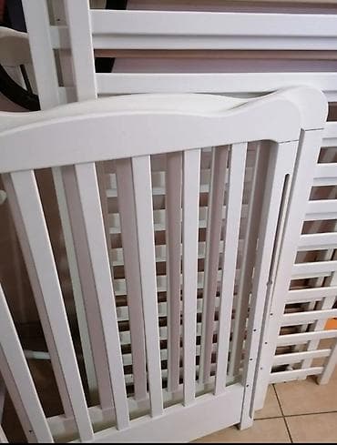 la force cipele: Drveni krevetac za bebe – bele boje, rastavljen na delove za lako — 3