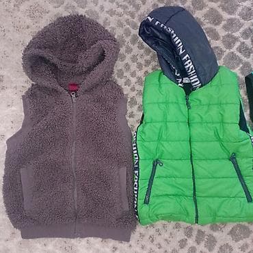 Dečiji komplet jakni i prsluka (više komada) - Zeleni puf prsluk sa