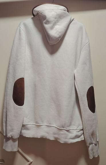 pwl duksevi: Muška dukserica sa kapuljačom Henry Cooper - Boja: bela sa braon — 3