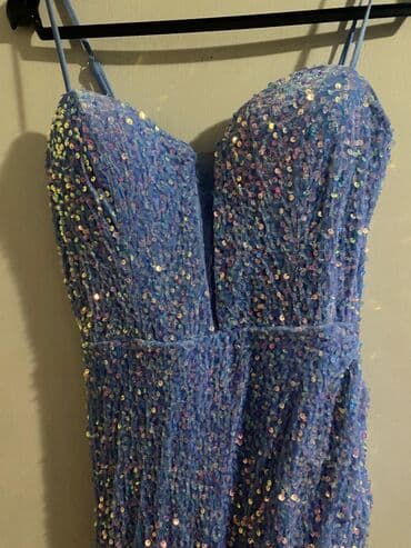 Bershka S, color - Light blue, Evening, With the straps — 3