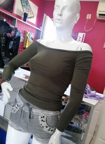 crop top c a: S (EU 36), Cotton, color - Green — 4