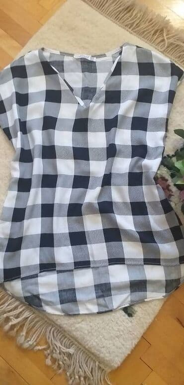 halteri h m: S (EU 36), M (EU 38), Viscose, Plaid, color - White — 2