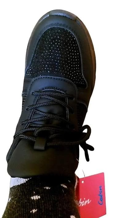 nike crne duboke patike: Ženske patike sa platformom i ukrasnim nitnama - Model: modne — 2